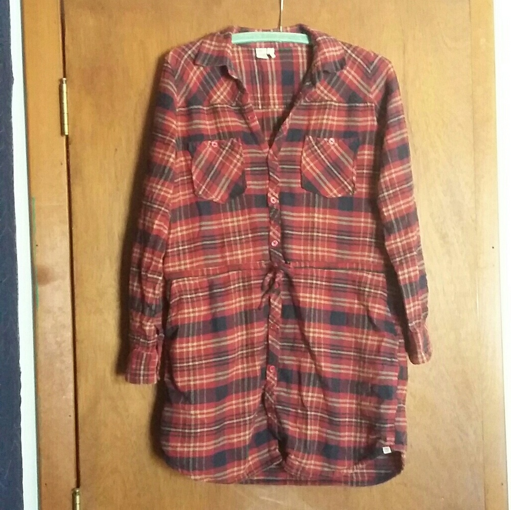 Oversized Element Flannel Dress/Tunic